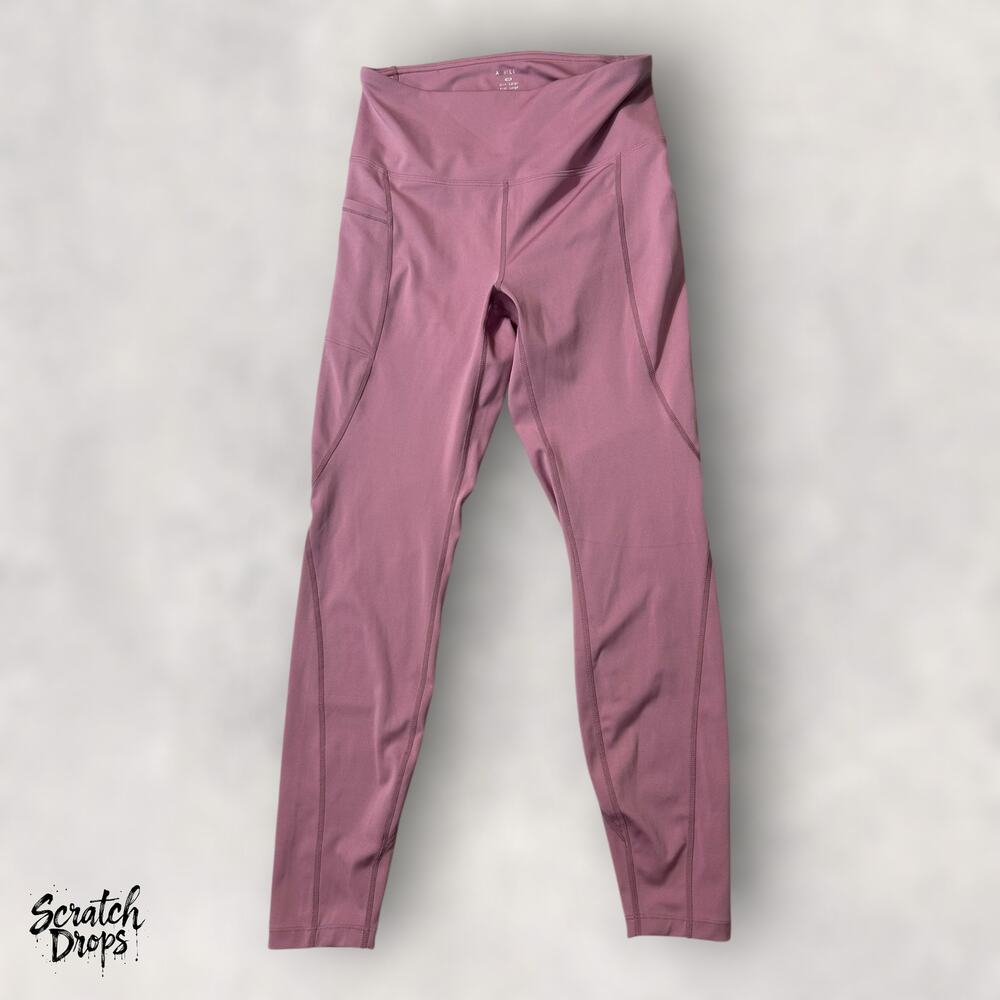 Athlio Women's Pink Yoga Leggings Size Large Athleticwear Comfort Fit Gym W08